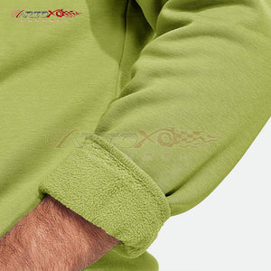 Hot Selling Wholesale Men's Heavyweight Sherpa <b>Fleece</b> <b>Sweatshirt</b> Winter Breathable Custom Logo Pockets OEM Supplier - Product Image 3