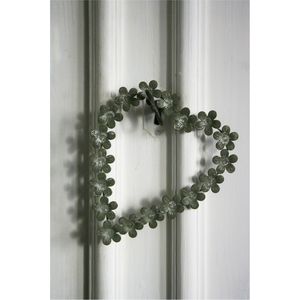 Guirlande murale en métal en forme de cœur artisanale, vente en gros, décoration en fer, guirlande de fleurs, art mural en métal durable pour l'extérieur, salon, patio - Product Image 1