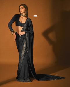 Bollywood Design Faux Georgette Avec Zari Work Saree Femme Fabricant De Mode Et Fournisseur De Surat Au Taux Le Plus Bas - Product Image 2