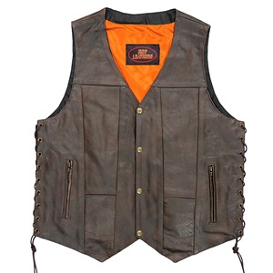 Chaleco de Motociclista Estilo Retro para Hombre MONO RIDER 'Side Lace', Impermeable, Cortavientos, Transpirable, Táctico y Protector - Product Image 1