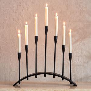 <b>Black</b> Metal Candle <b>Holder</b> Modern Decorative Table Accent Stylish Centerpiece for Living Room Bedroom and Dining - Product Image 1
