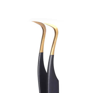 แหนบต่อขนตาแบบมืออาชีพ ปลายโค้ง สแตนเลส สำหรับแยกขนตาและต่อขนตาแบบกลุ่ม - Product Image 2