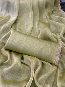 Vêtements de fête en mousseline de soie Fendy deux tons de style Bollywood indien exclusif de créateur vêtements indiens et pakistanais d'Inde - Product Image 5