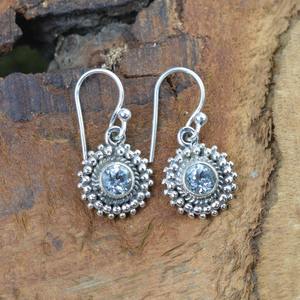 Boho Style 925 argent Sterling bleu topaze pierres précieuses boucles d'oreilles bijoux à la main boucles d'oreilles en argent bijoux pour femmes cadeau de mariage pour - Product Image 4