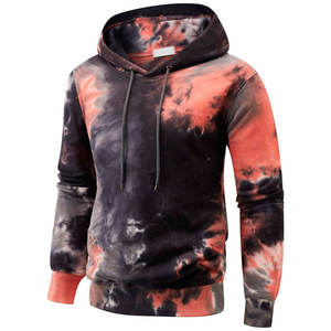 Sweat à capuche tie-dye pour homme, respirant, coupe-vent, personnalisé, 100% coton, 300 GSM, pour l'hiver, la remise en forme et la salle de sport - Product Image 1