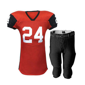 Vente en gros de maillots de football américain XL personnalisés grande taille ensembles de vêtements de sport respirants uniformes de sublimation à bas prix avec motif numérique - Product Image 4