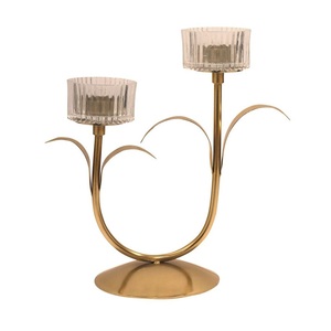 Antique Finish Decorative Candle Stand for Lighting and Home Decoration Metal Candle Holder <b>Set</b> Stylish Candle Jar Holder - Product Image 5