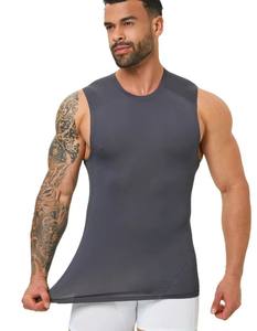 Débardeur d'entraînement à séchage rapide pour hommes Gym Muscle Tee Fitness Bodybuilding T-shirt sans manches - Product Image 1