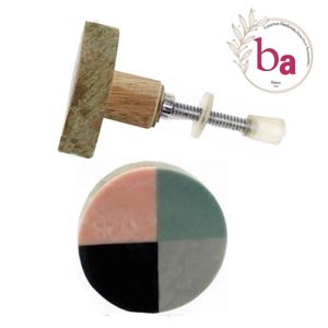 Tiradores de armario y puerta de cajón de latón y madera de resina de lujo moderno para armario, tocador y dormitorio, aplicación de cocina - Product Image 1