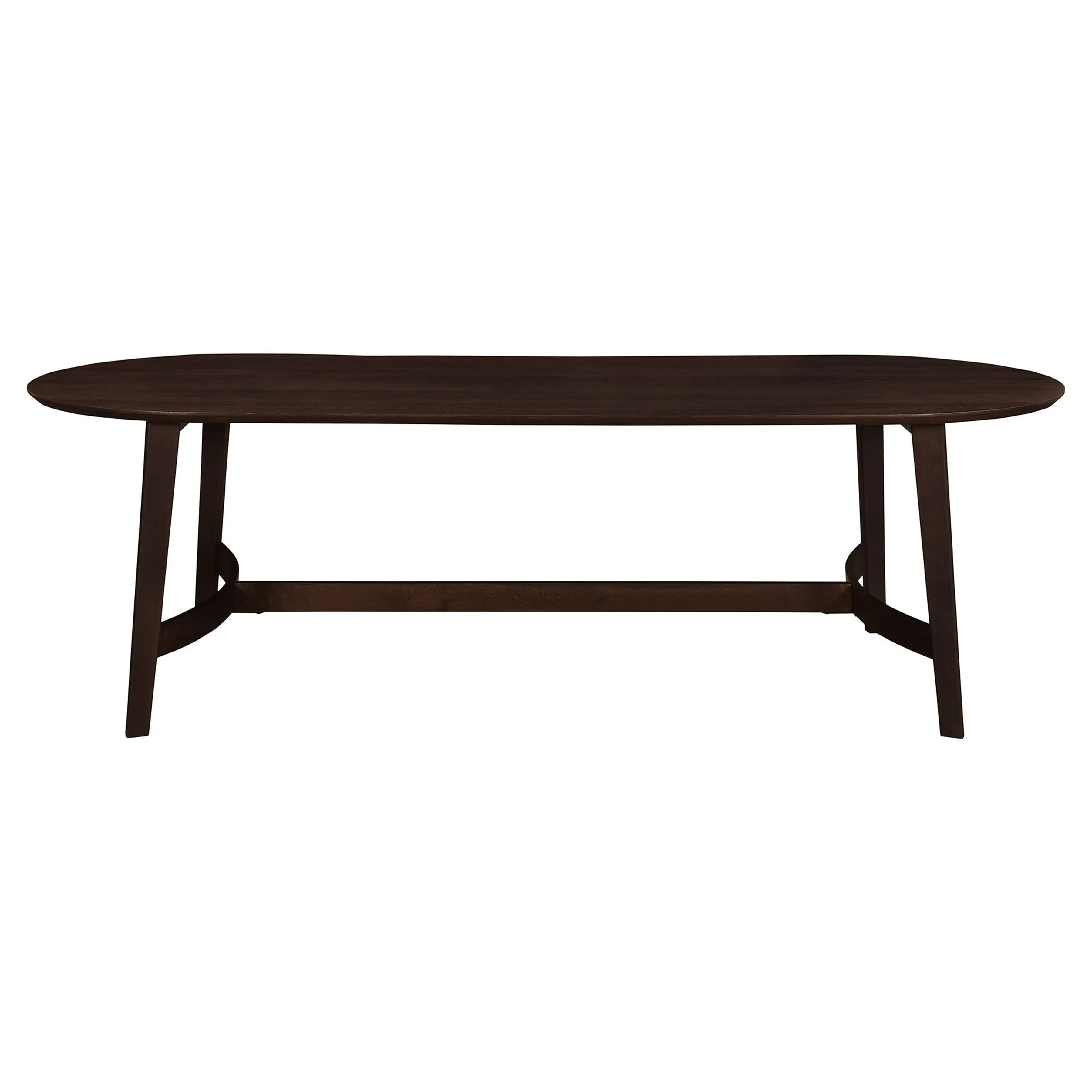 Овальный обеденный стол из тикового дерева, натуральный для шести человек, для внутреннего и наружного использования, Elang