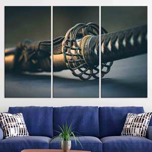 ของตกแต่งผนังสมัยใหม่: งานศิลปะบนผ้าใบพิมพ์ลายพร้อมดีไซน์กราฟิกที่เป็นเอกลักษณ์ ชุดผ้าใบ 3 ชิ้น - Product Image 1