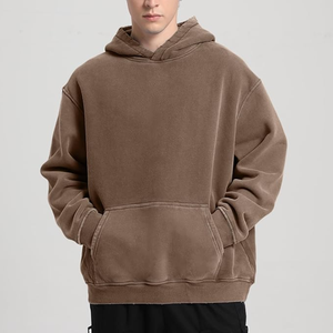 Sweats à capuche thermiques avec impression bouffante tendance 100% coton hommes pulls à capuche personnalisés couleur unie taille 6XL pour la saison d'automne - Product Image 3