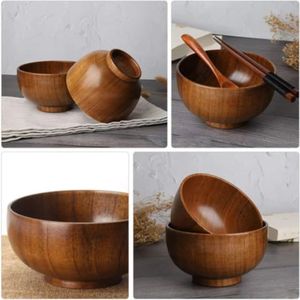 Acacia Wood Salad <b>Bowls</b> Set <b>Large</b> Wooden <b>Serving</b> <b>Bowl</b> for Fruits Kitchen <b>Bowls</b> with Fork and Spoon From Falak World Export - Product Image 2