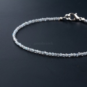 Bracelet en perles de Labradorite naturelle guérison 2mm cristal Labradorite Micro facettes ronde Bracelet en pierres précieuses bijoux pour femmes en vrac - Product Image 3