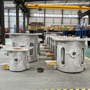 Four industriel à induction à moyenne fréquence de 100 kg à 50 tonnes pour la récupération de métaux ferreux, acier et platine - Product Image 6