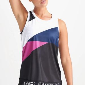 Camiseta sin mangas informal para mujer, ropa de gimnasio para correr, deportiva, personalizada, con estampado sublimado, venta al por mayor - Product Image 4