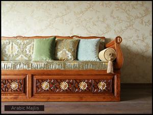 การออกแบบตกแต่งภายในแบบอาหรับมาจลิส ดีไซน์คลาสสิกสมัยใหม่ ชุดห้องนั่งเล่นหรูหรา ที่นั่งเข้ามุมสุดหรู ดีไซน์ประหยัดพื้นที่ - Product Image 2