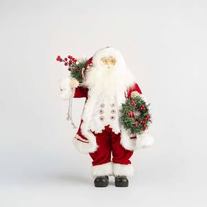 Figura Decorativa de Santa Claus Tradicional Roja de 60 cm, con Material Sintético, para un Ambiente Festivo en el Hogar - Product Image 4