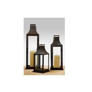 Linterna clásica Diseño antiguo Portavelas de metal Linterna con juego de 3 tamaños diferentes Lámpara de linterna de vela con impresión personalizada - Product Image 1