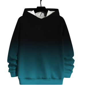 Pull à capuche élégant bicolore à monogramme dégradé pour hommes, décontracté et tendance pour l'hiver, les activités de plein air et les vêtements de tous les jours - Product Image 3