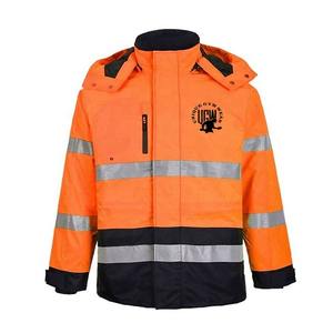 Chaquetas de Seguridad Reflectantes de Alta Visibilidad Personalizadas, Chaquetas de Trabajo de Alta Visibilidad para Construcción, Abrigos con Bolsillos, Mangas Largas para Hombre, Certificación CE - Product Image 1