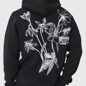 Logotipo personalizado de alta calidad 100% algodón serigrafía 450gsm sudaderas con capucha gráficas Y2K Casual hombres pulóver con capucha - Product Image 2