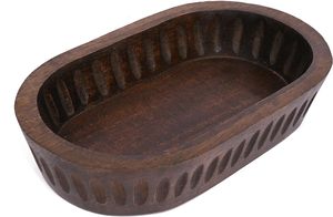 Bols décoratifs en bois de manguier pour la décoration intérieure, long bol décoratif en bois pour centre de table (10 "x 6" x 2 ") - Product Image 2