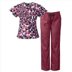 Wholesale Custom Made New Style Medical Hospital Nurse Uniform Fashionable Printed Designs Scrub Suit Women Spandex Canvas - Product Image 4