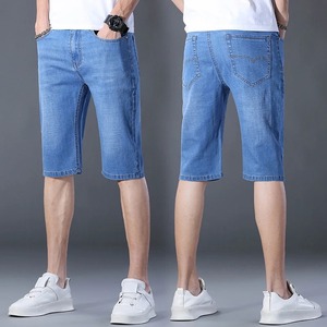 Pantalones cortos de mezclilla lavados transpirables de primera calidad 2025, pantalones vaqueros de verano para hombre, pantalones cortos nuevos lisos informales personalizados - Product Image 6