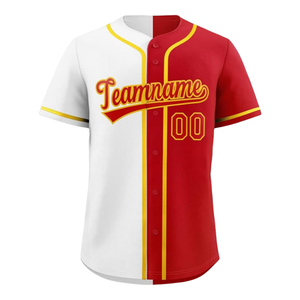 Personalizado Blanco-Negro Oro Antiguo Auténtico Split Moda Béisbol - Product Image 6