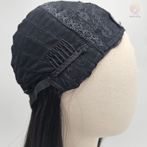 Pelucas de cabello virgen Remy vietnamita de doble dibujado, cabello liso de Color Natural, pelucas de parte en V, cabello humano de 22 pulgadas, producto caliente de 55 Cm - Product Image 5