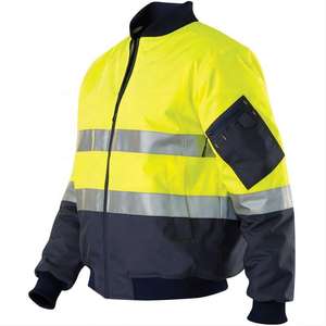 Chaqueta de Invierno de Seguridad Reflectante de Alta Visibilidad, de Poliéster de Primera Calidad, con Capucha Oculta, Acolchada e Impermeable - Product Image 3