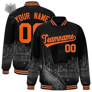 Best Selling Sports Brand Logo And Name Printed Bomber Jackets Make Your Own Design Sports Bomber jackets