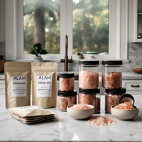 Sal del Himalaya Rosa Claro Orgánica, Certificada por HACCP, Gránulos Finos, Empaque Personalizado, Rica en Vitaminas y Minerales, Aam Minerlas