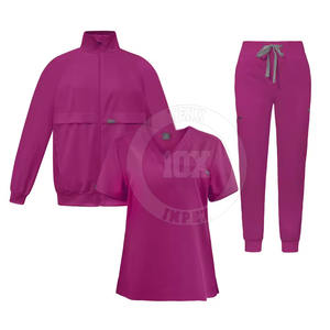 Conjunto de uniforme médico de algodón hecho en fábrica para hombres, conjunto de uniforme médico transpirable de Color personalizado - Product Image 2