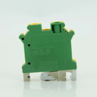Bloc de bornes à vis de mise à la terre WUSLKG6N/NJSMW pour conducteurs de 5 à 10 AWG, 1 à 10 contacts