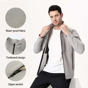 Vente chaude hommes sport coupe-vent veste 90% Polyester 10% Spandex mode lettre imprimé personnalisé extérieur manteau pour le printemps - Product Image 3