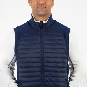 Chaleco acolchado de invierno para hombre con etiqueta privada personalizada, chalecos híbridos acolchados, prendas de vestir exteriores de secado rápido con logotipo y color personalizados - Product Image 6