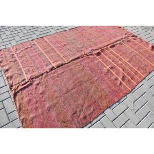 Rustique Rouge Brun 5x9 pieds Tapis De Laine Turque Patchwork Plat Armure Salon Tapis avec Support En Latex pour Décorations - Product Image 2