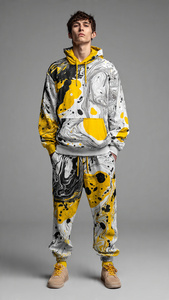 Conjunto de Dos Piezas (Sudadera con Capucha Extra Grande - Pantalones Deportivos Holgados, Conjunto Deportivo Informal de Invierno para Hombre, Pantalones de Forro Polar Holgados) - Product Image 2