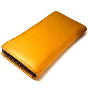 กระเป๋าสตางค์ยาวหนังแท้สำหรับทุกเพศแบบเปิดปิดได้มีการป้องกัน RFID บุซับในทำมือดีไซน์เป็นการใช้งานส่วนตัว - Product Image 5