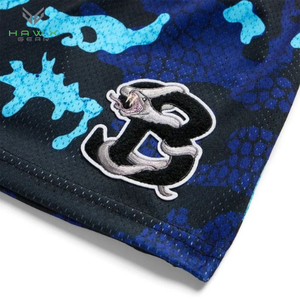 กางเกงขาสั้นตาข่ายกีฬาบาสเก็ตบอลสำหรับผู้ชายขนาด5นิ้วผ้าใบพิมพ์ลายซับลิเมตสำหรับผู้ชายขนาดพลัสไซส์ออกแบบได้ตามต้องการสำหรับฤดูร้อน - Product Image 4