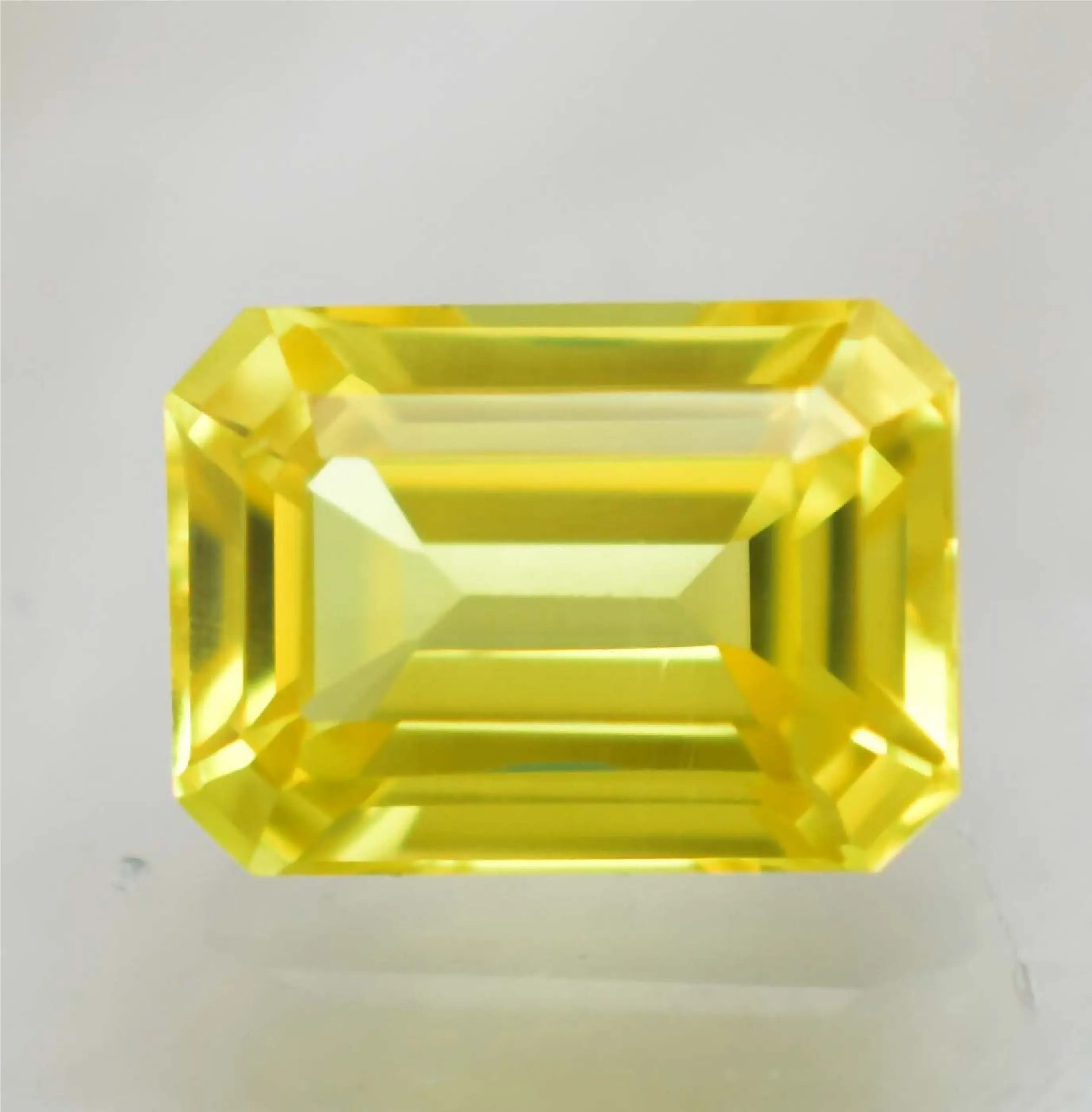 Natural impecable amarillo Ceilán zafiro Esmeralda corte piedra preciosa suelta certificada anillo de alta calidad y fabricación de joyas piedras preciosas