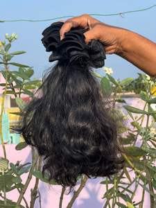 Extensiones de cabello humano natural con cutícula alineada, venta al por mayor, proveedor indio y distribución en Estados Unidos, ondulado y recto - Product Image 5