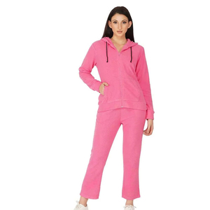 Survêtement personnalisé pour hommes sweat à capuche avec fermeture éclair pantalon survêtement avec cordon de serrage ceinture survêtements décontractés 100% coton pour femmes - Product Image 1