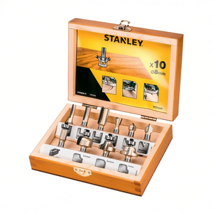 Jeu de 10 fraises Stanley TCT pour défonceuse à queue de 8 mm, embouts en carbure - Product Image 2