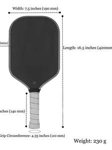 Paleta de Pickleball de Fibra de Carbono de Superficie Rugosa de 14/16 mm Personalizada de Fábrica HIGOOO, Aprobada por la USAPA, Paleta de Pickleball Prensada en Frío - Product Image 3