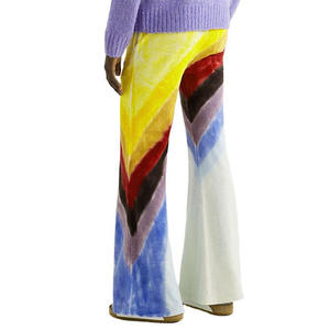 กางเกงวอร์มผ้าฝ้ายเทอร์รี่กางเกงขาบานย้อมสีลายทางสำหรับผู้ชายกางเกงวิ่ง2025 - Product Image 2