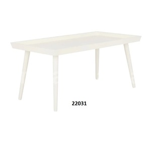 Juego de mesa auxiliar de diseño moderno de 2 piezas con mesa de centro de acabado de madera para la decoración del comedor de la sala de estar del hogar - Product Image 5