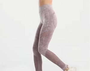 Medias deportivas Pantalones de yoga Crossover Cintura Scrunch Butt Seamless Gym Fitness Workout Leggings Under Your Label - Product Image 5